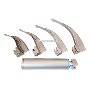 Juego de 4 Laringoscopios con Mango y Estuche – Kit de Laringoscopio Médico de Acero Inoxidable para Manejo de las Vías Respiratorias e Intubación - Product Image 5