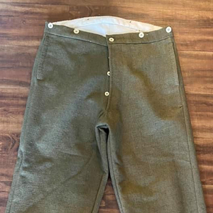 กางเกงทรงวินเทจย้อนยุคยุคสงครามกลางเมืองอเมริกัน กางเกงผ้าขนสัตว์โบราณย้อนยุคยุคสงครามกลางเมืองอเมริกัน - Product Image 2