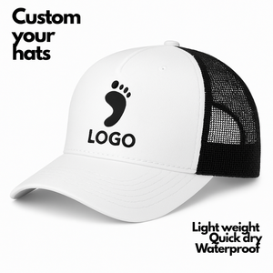 Casquette Trucker légère et tendance à 6 panneaux, unie, avec logo personnalisé, dos en maille, structure rigide et visière incurvée – Vente en gros directe usine Vietnam - Product Image 1