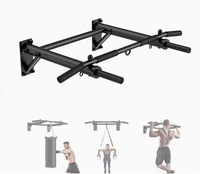 Barre de traction murale multi-prise en acier pour exercices à domicile