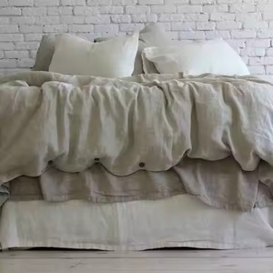 2 Housses de Couette en Lin Lavé à la Pierre, Taille King, Cousues à la Main, Luxe pour la Maison et l'Hôtel - Product Image 6