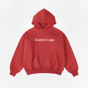 Sudadera con capucha de invierno extragrande de corte cropped, 420 GSM, peso pesado, teñida en prenda, lavado vintage, bordes deshilachados, efecto descolorido por el sol, con cremallera, color liso - Product Image 1