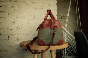 Custom Logo Genuine <b>Leather</b> Waxed Canvas Travel Bag Large Capacity <b>Men</b> Outdoor Duffel Overnight <b>Holdall</b> LCTB-0144 - Product Image 3