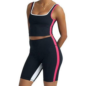 Conjunto de Yoga Transpirable para Mujer con Logotipo Personalizado, Ropa Deportiva de Gimnasio de 2 Piezas, Leggings y Sujetador Deportivo Sin Costuras de Cintura Alta - Product Image 5