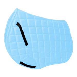 Tapis de selle tout usage de style western, conçu sur mesure, en tissu coloré, polaire, coton et mousse, pour dressage et saut d'obstacles, avec cordons assortis - Product Image 5
