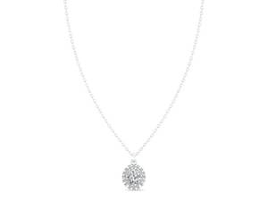 REYES - Elegantes Collares con Colgante de Moissanita de Corte Ovalado de 2.96 Quilates en Oro Sólido de 14K para Mujer, Joyería para Fiestas Hip Hop - Product Image 4