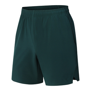 Shorts pour hommes en tricot Spandex/Polyester à séchage rapide, avec logo patchwork vieilli sur le devant, fermeture à cordon de serrage et taille mi-haute - Product Image 3