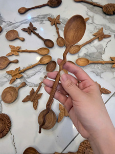 Vietnam Hand Made Custom Wooden Spoon Minimalist <b>Mirror</b> Eco-Friendly For Cooking - Product Image 4