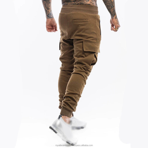 Pantalon de survêtement décontracté pour homme Gym Fitness Workout Sportswear Pantalon de survêtement en coton avec poches multiples pour la course à pied, le jogging et le sport - Product Image 5