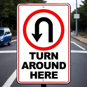 CIFbuy Segnale Stradale Vintage a U in Metallo, Decorazione Murale Creativa e Originale per Casa, Bar, Garage, TikTok, per Temu Pick - Product Image 3