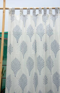 Rideau en coton imprimé à la main de Jaipur, panneau de fenêtre ethnique, décoration intérieure indienne faite à la main, rideaux en tissu durable - Product Image 3