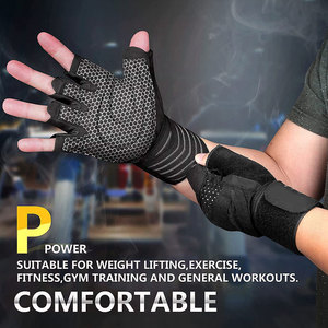 Gants de musculation confortables et respirants, demi-doigts, avec sangle de poignet rembourrée, antidérapants, pour l'entraînement et le fitness - Product Image 3