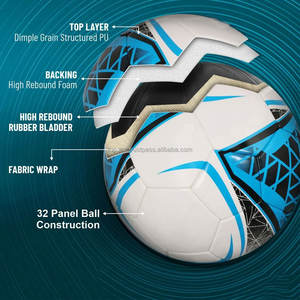 Balón de fútbol de PU ligero y duradero, fútbol de punto a mano de cuero de PVC impreso multicolor con su propio logotipo, tamaño 5, pelota deportiva - Product Image 3