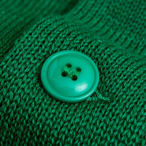 Cardigan Homme Tendance Haut de Gamme Vert Col V Manches Longues Patchwork Fermeture Boutonnée Laine/Nylon Tricoté Respirant Hiver - Product Image 2
