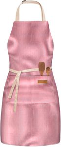 Red Striped <b>Kitchen</b> <b>Apron</b> With Pockets And Tool Holder Unisex Adult Cooking Baking Chef <b>Apron</b> - Product Image 3