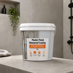 Elastic Waterproof Finish Coating Eco Friendly For Bathroom Kitchen 1K Plaster Cement Surface Wet Area Low VOC <b>Moisture</b> - Product Image 1