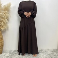 Abaya Modesta para Mujer, Talla Grande, Manga Larga, Vestido Largo Hasta el Suelo, Musulmán, para Oración, Casual, Primavera, Sin Costuras, Ligero, Transpirable