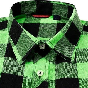 Wholesale 2026 Customized 100% Cotton Flannel Shirt Men Quilted Lined <b>Brushed</b> Brass Buttons Casual Flannel Shirt Breathable - Product Image 5