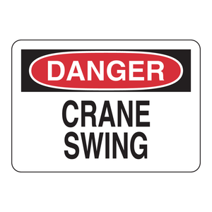 Panneau d'avertissement de danger pour grue Brady - Panneau d'avertissement haute visibilité pour zones de grue, intérieur/extérieur - Product Image 3