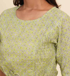 Blusa Regular de Algodón con Estampado Floral, Conjunto de Ropa para Mujer, Top Cómodo y Transpirable, Elegante, para Uso Diario Formal, Estilo Étnico - Product Image 2