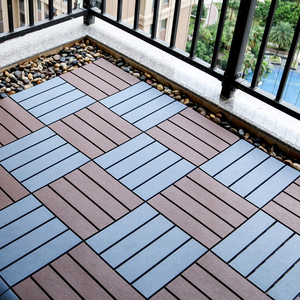 PP Waterproof Quick Splicing Backyard Patio Wood Grain <b>Plastic</b> Floor - Product Image 4
