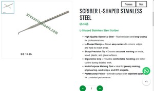 L Shaped Stainless Steel <b>Scriber</b> Precision Marking <b>Tool</b> Jewelry Making Hand <b>Tool</b> | Item No GS-1466 - Product Image 3