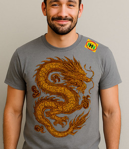 เสื้อยืดคอตตอนพิมพ์ลายพรีเมียม ระบายอากาศได้ดี ไซส์ใหญ่พิเศษ ป้องกันขนร่วง โลโก้ด้านหน้าสั่งทำได้ ขายส่งสำหรับผู้ค้าปลีก - Product Image 3