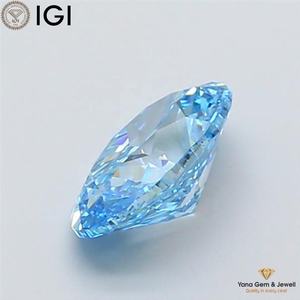 Diamante de Laboratorio CVD de 2.00 Quilates, Corte Ovalado, con Certificado IGI, Color Azul Intenso, Claridad VS2, para Anillo de Diseñador - Product Image 6