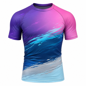 Camiseta Deportiva de Compresión para Hombre, Manga Corta, Rendimiento Atlético, Entrenamiento en Gimnasio, Absorbe la Humedad, Ropa Deportiva Activa - Product Image 5
