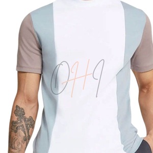 เสื้อยืดคอกลมแขนสั้นผู้ชาย ลายตัวอักษร สีบล็อก ทรงโอเวอร์ไซส์ ความยาวปกติ ระบายอากาศได้ดี ผ้าฝ้ายถักน้ำหนัก 320 กรัม - Product Image 2
