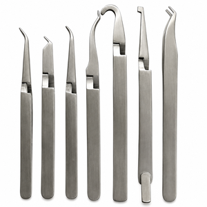 Ensemble de pinces pour la pose d'attaches orthodontiques, en acier inoxydable, à action inversée, pour les procédures de collage dentaire - Product Image 5