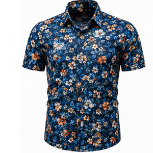 เสื้อเชิ้ตผู้ชายแบบเรียบง่าย ผ้าเดนิมลายศิลปะสุดหรู ระบายอากาศได้ดี แห้งเร็ว เป็นมิตรกับสิ่งแวดล้อม ราคาขายส่ง - Product Image 1