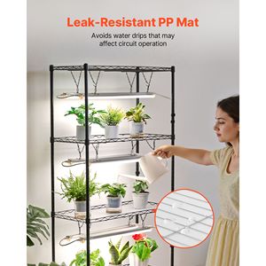 Luci per Coltivazione Indoor a Spettro Completo 192W 5000K, 71 cm, con Supporto a M Resistente, Ruote e Alimentazione USB Digitale Intelligente - Product Image 3