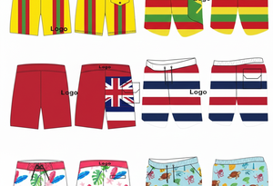 Short de bain mi-long OEM à séchage rapide avec cordon élastique, short de surf, short de plage uni, personnalisé, imprimé numériquement, 100 % polyester - Product Image 6