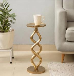 Modern <b>Gold</b> Metal Pedestal <b>Console</b> <b>Table</b> Contemporary Living Room Furniture - Product Image 1