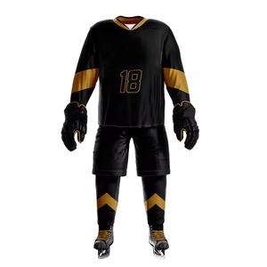 Vêtements de sport respirants à ajustement flexible, technologie anti-humidité, impression numérique antibactérienne, uniforme de hockey sur glace - Product Image 3