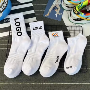 Calcetines Deportivos de Algodón Tejido para Hombre y Mujer, Transpirables, Acolchados, Ecológicos, con Logotipo Personalizado - Product Image 1