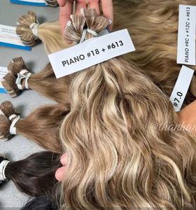 Bande de cheveux bruts vietnamiens à double tirage dans les cheveux Prix moins chers Pas d'enchevêtrement Couleurs mélangées Expédition mondiale - Product Image 4