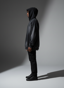 Custom High Quality Acid Wash Hoodie 500GSM Heavyweight Oversized Vintage Distressed French Terry Blank Pullover for Men - Product Image 3