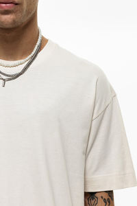 Camiseta de Verano para Hombre, Lavada, de Manga Corta, Oversize, 100% Algodón, Lisa, Personalizable, Estilo Vintage, 220g, Tallas Grandes - Product Image 4