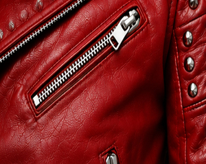 Blouson de motard en cuir rouge MAKTRA pour homme, style gothique punk, respirant et à séchage rapide, cadeau de mode rock pour l'automne - Product Image 5