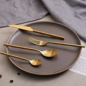 Ensemble de fourchettes et cuillères à salade en métal plaqué cuivre, fabriqué à la main, ustensiles de service pour usage gastronomique, couverts en métal - Product Image 4