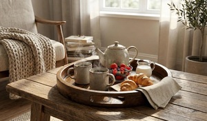 Handmade Commercial Grade Eco-Friendly Multifunctional Wood <b>Serving</b> <b>Tray</b> Farmhouse Style Rustic Polished Platter Catering - Product Image 2