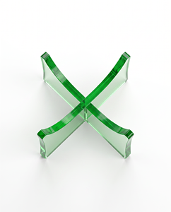 Vibrant Visually Striking Tinted Acrylic Football/Rugby Display Rack Modern Customizable Color for Holder for Showcasing - Product Image 2