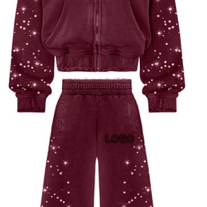 Chándal Unisex al por Mayor para Correr, con Logotipo Personalizado, de Secado Rápido, Estampado, 2 en 1, Corte Regular, Forro Polar de Alta Calidad, Ligero, con Capucha - Product Image 3