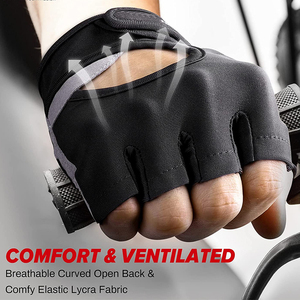 Anti <b>Slip</b> Breathable UV Protection Waterproof <b>Half</b> Finger Cycling Gloves for Unisex Outdoor Gym Sports Cheap Price OEM - Product Image 4