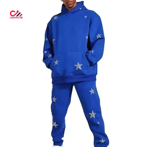 Chándal de Invierno para Hombre con Capucha, Casual, Sólido, con Pedrería, Transpirable, 100% Algodón, Talla Personalizada, Alta Calidad, Precio al por Mayor - Product Image 1