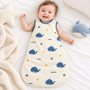 Wholesale Custom Baby Sleep Bag Soft Organic Cotton Sleeveless Wearable <b>Blanket</b> Breathable Infant Sleeping Sack OEM ODM Factory - Product Image 1