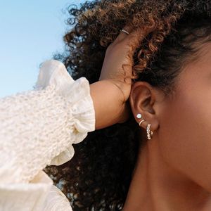 <b>Cute</b> Baguette Cut Moissanite Hoop <b>Earrings</b> for Women - Product Image 4