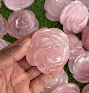 Figurine sculptée à la main pierre précieuse naturelle fleur de cristal de guérison pour la méditation Feng Shui et la décoration intérieure par le fournisseur en vrac de l'Inde - Product Image 1